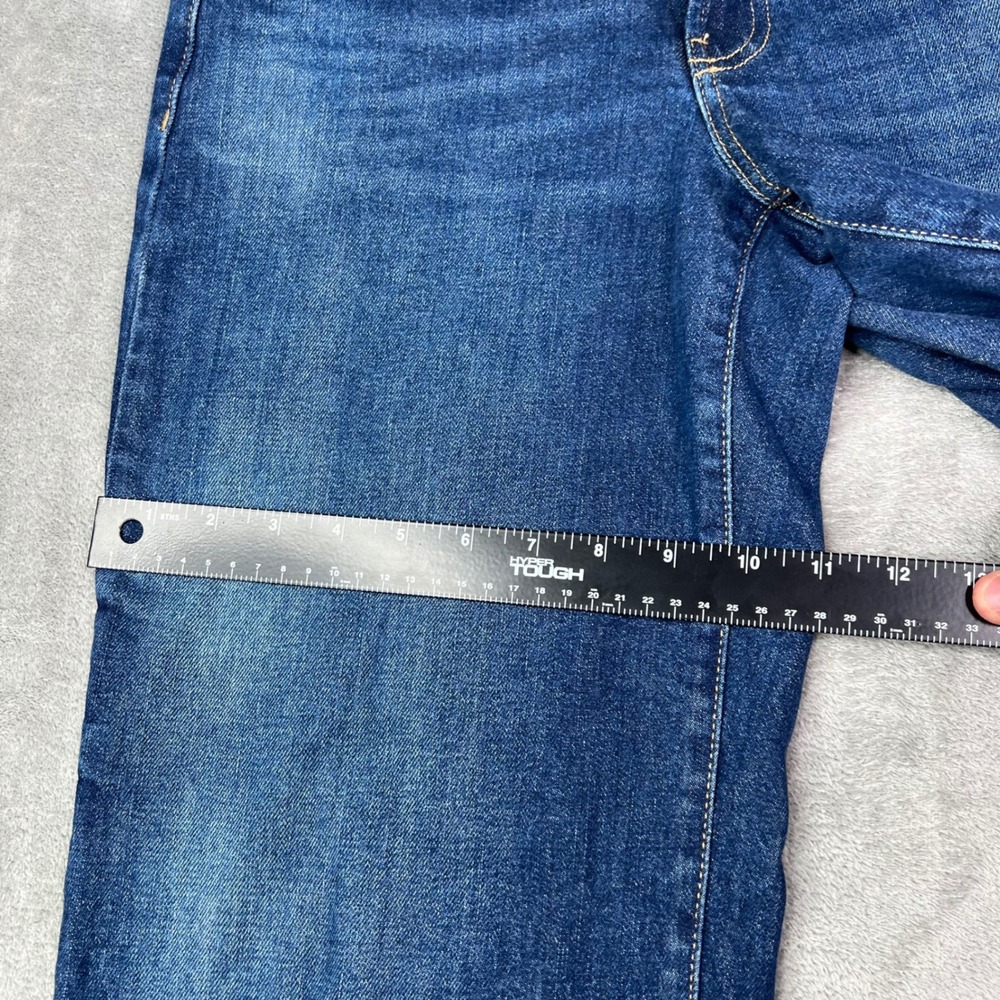 Old Navy O.G. Loose Jeans Womens 4 Dark Wash Solid Stretch High Rise Wide Leg - Picture 9 of 14